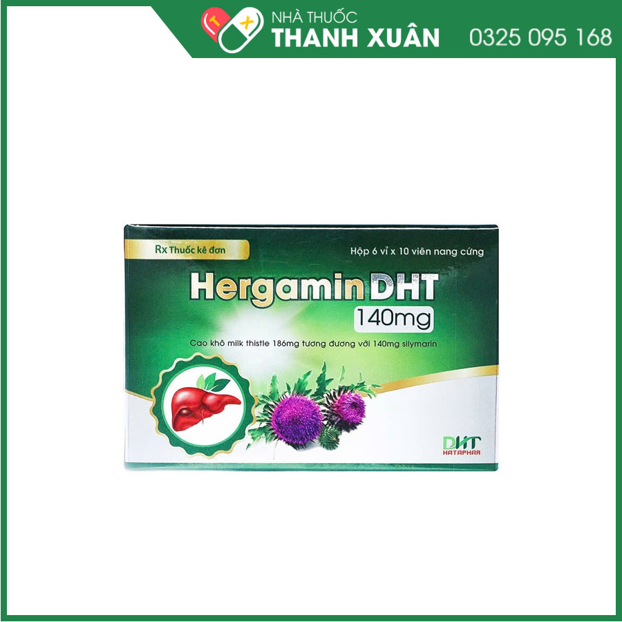 Hergamin DHT 140mg giúp hỗ trợ bảo vệ và tăng cường chức năng gan